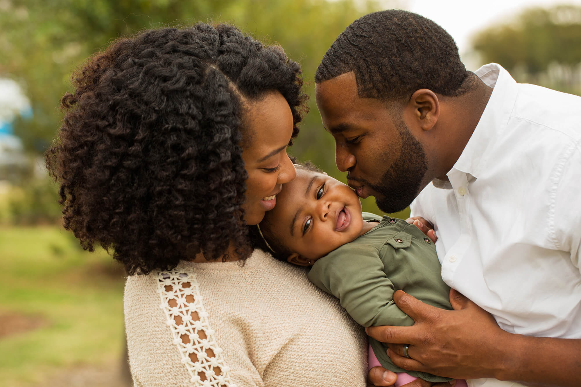 Happy young family